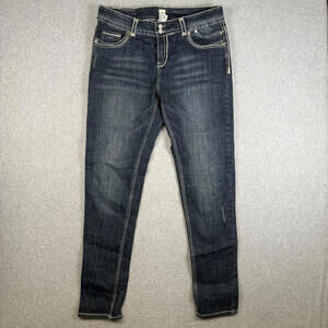 H2J Women's Size 16W Plus Dark Wash Skinny Jeans Ankle Length